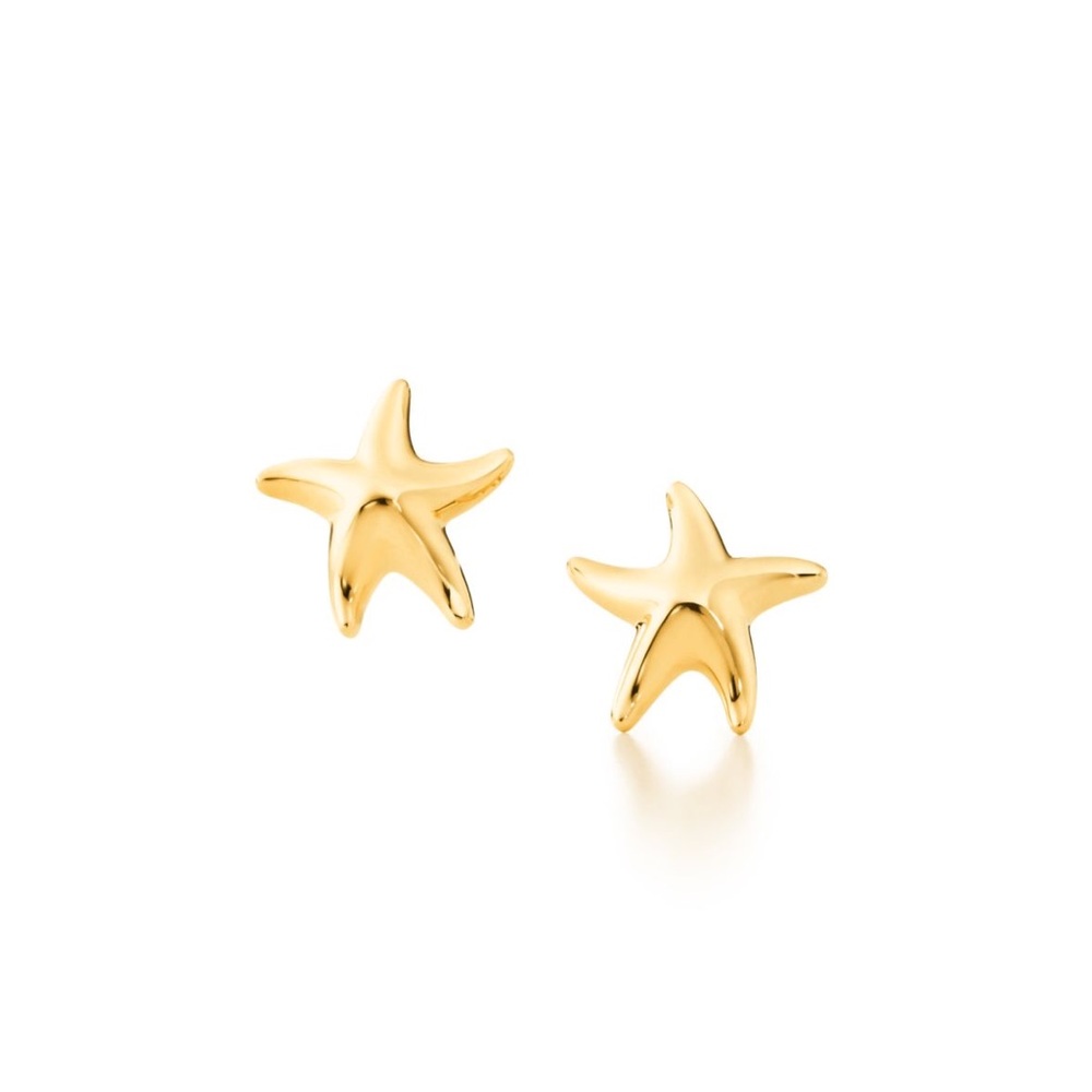 Tiffany & Co. Elsa Peretti 18K Yellow Gold Starfish Stud Earrings